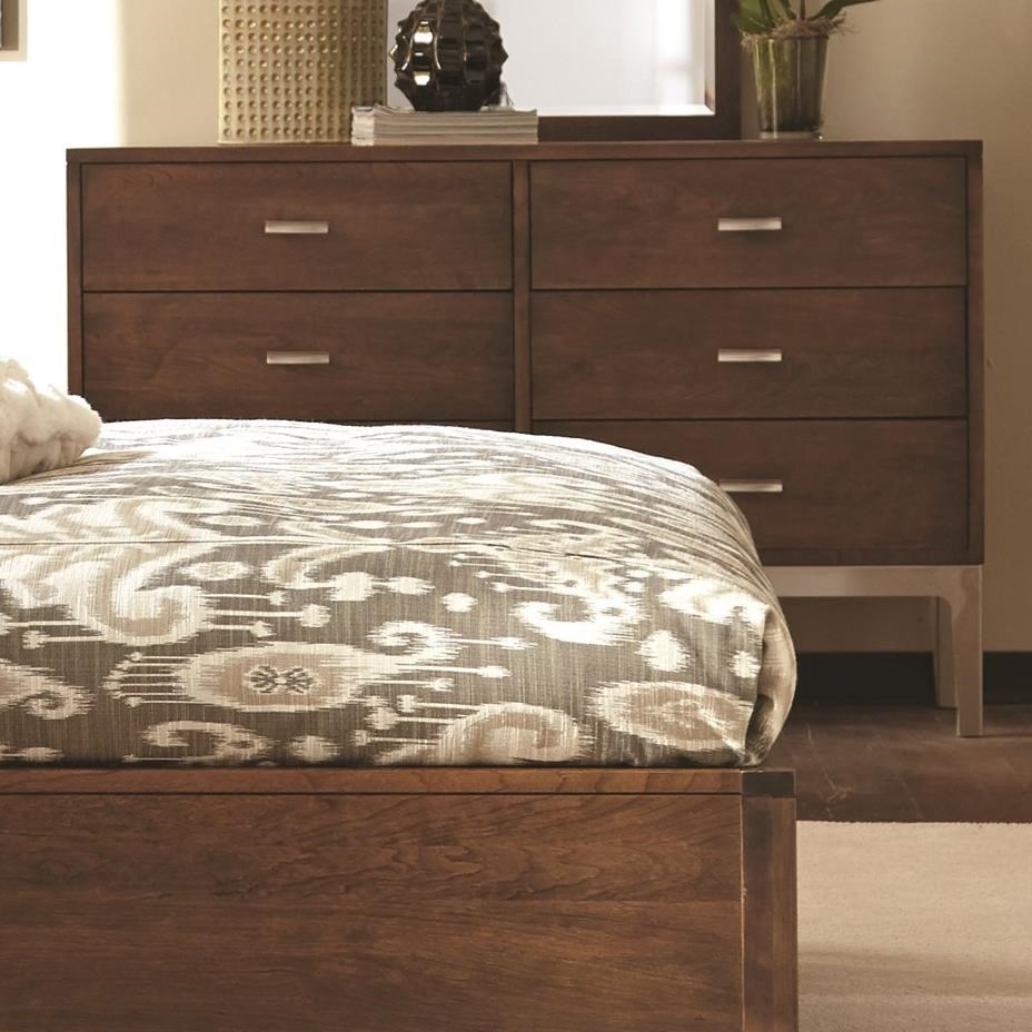 Durham Defined Distinction Solid Wood Dresser with Stainless Steel Base